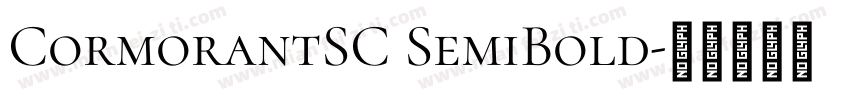 CormorantSC SemiBold字体转换